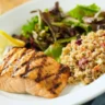 Fresh Quinoa Salad with Grilled Salmon