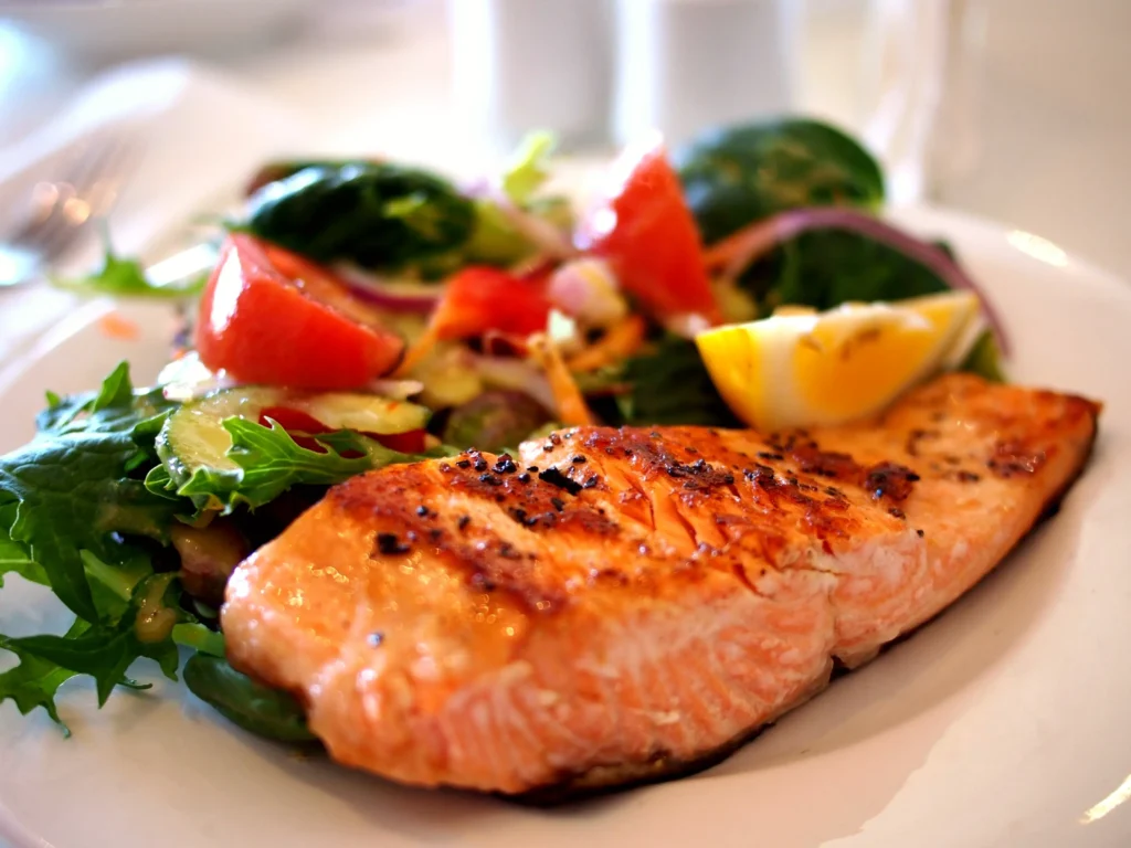 Grilled Salmon with Quinoa and Roasted Vegetables