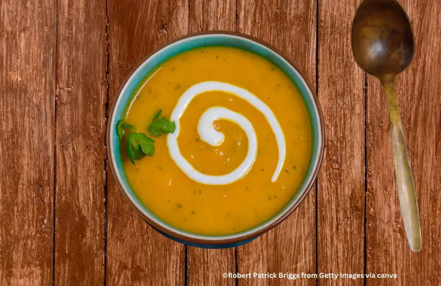 carrot coriander Soup with cream