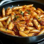 One-Pan Tangy Honey BBQ Chicken Penne
