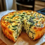 Cheese and Spinach Crustless Quiche