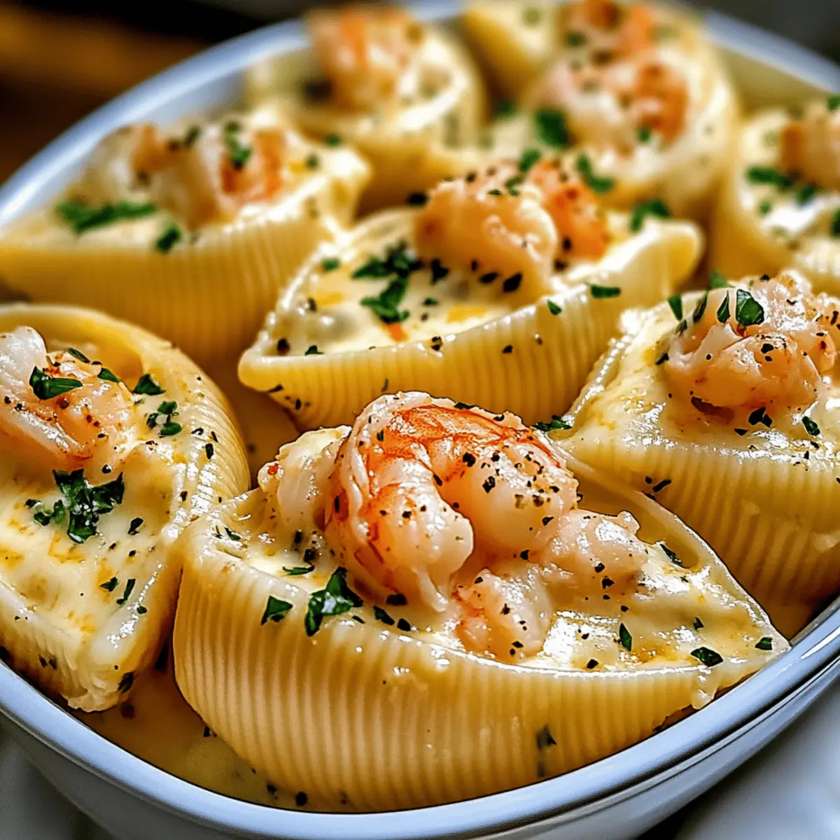Creamy Seafood Stuffed Shells