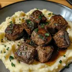 Garlic Butter Steak Bites with Creamy Mashed Potatoes Recipe