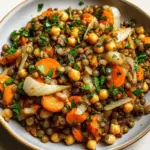 Warm Chickpea and Lentil Salad with Carrots