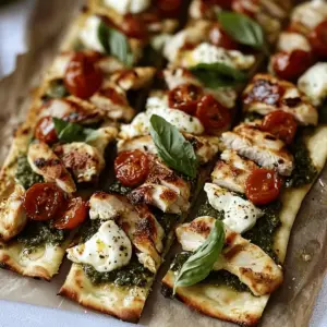 Pesto Chicken Flatbread