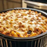 Slow Cooker Cheesy Beef and Shells