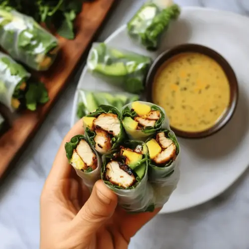 BBQ Chicken Summer Rolls