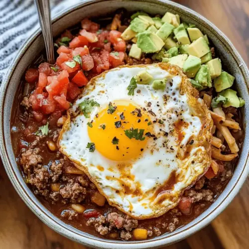 Breakfast Chili and Eggs