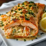 Crab and Shrimp Stuffed Salmon