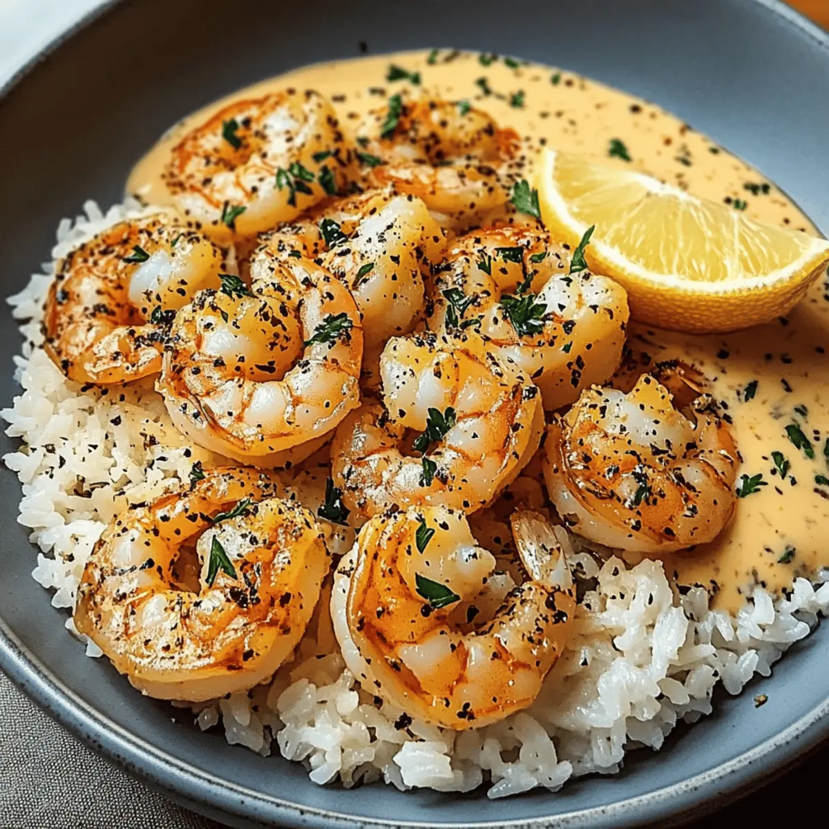 Creamy Garlic Butter Shrimp and Rice Bowls