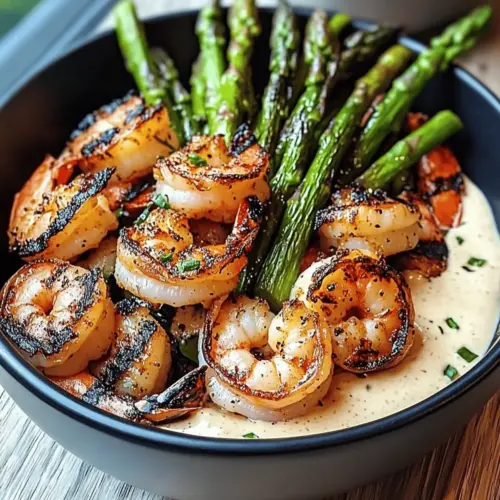 Grilled Shrimp Bowl with Asparagus