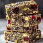Pistachio Cranberry Chia Bars