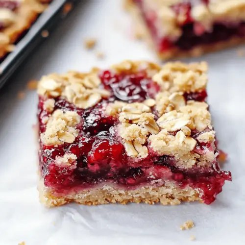 Raspberry Oatmeal Crumble Bars