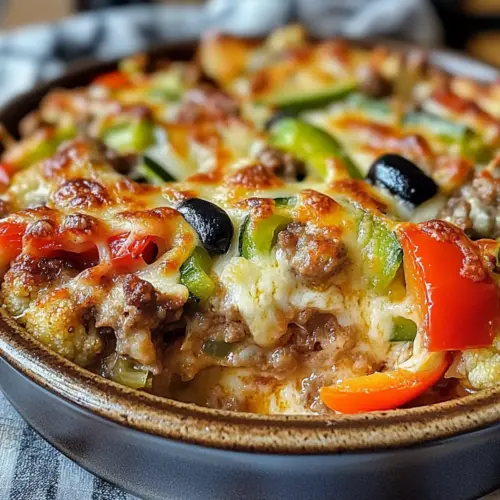 Low Carb Cottage Cheese Pizza Bowl