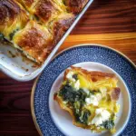 Croissant Strata with Spinach, Feta and Gruyere