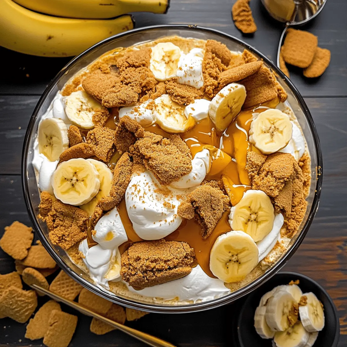 Biscoff Banana Pudding with Caramel
