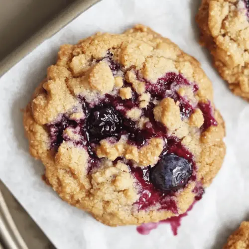Browned Butter Blueberry Cookies