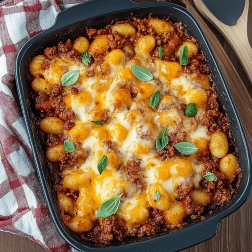 Cheesy Bolognese Gnocchi Bake