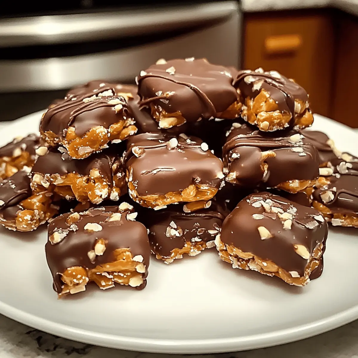 Easy No-Bake Peanut Butter Pretzel Clusters