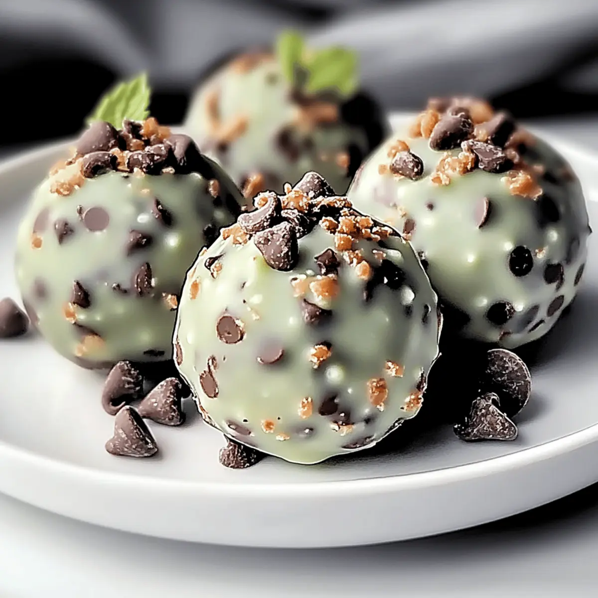 Mint Chocolate Chip Protein Balls