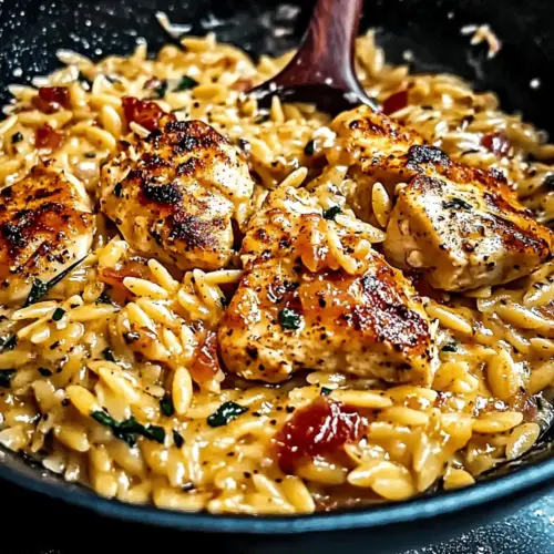 One Pot Cajun Chicken Alfredo Orzo