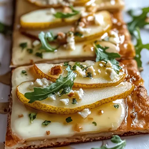 Pear and Gorgonzola Flatbread