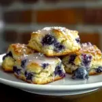 Flaky Blueberry Biscuits with Lemon Glaze