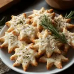 Savory Rosemary-Parmesan Snowflake Cookies