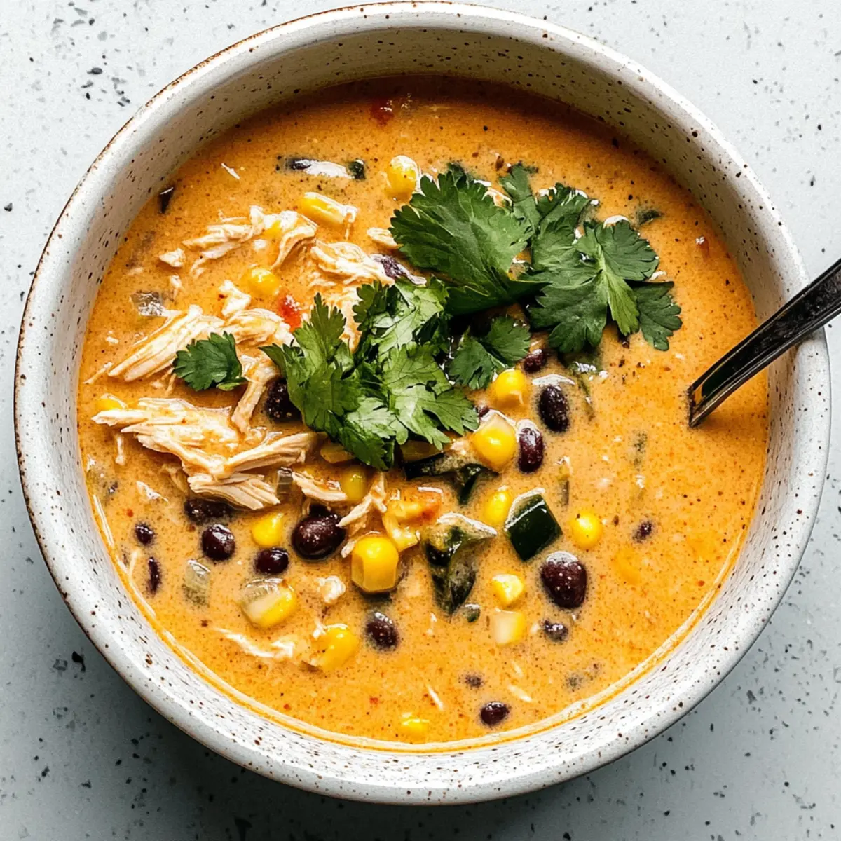 Chicken, Poblano, and Black Bean Soup