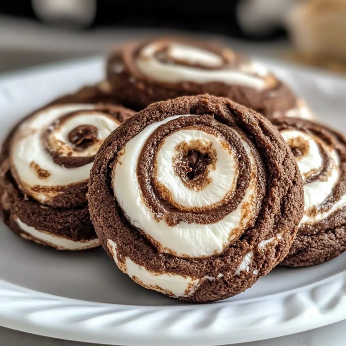 Chocolate Marshmallow Swirl Cookies