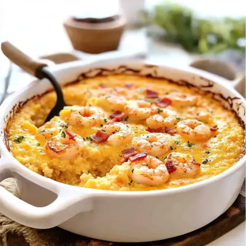 Spicy Shrimp and Grits Casserole