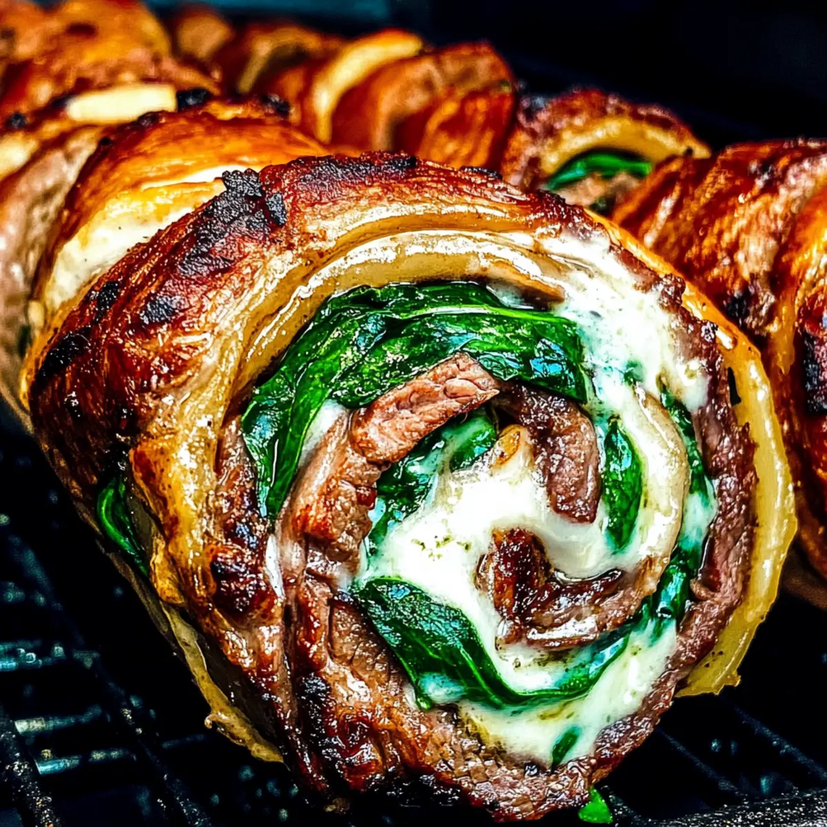 Grilled Flank Steak Pinwheels