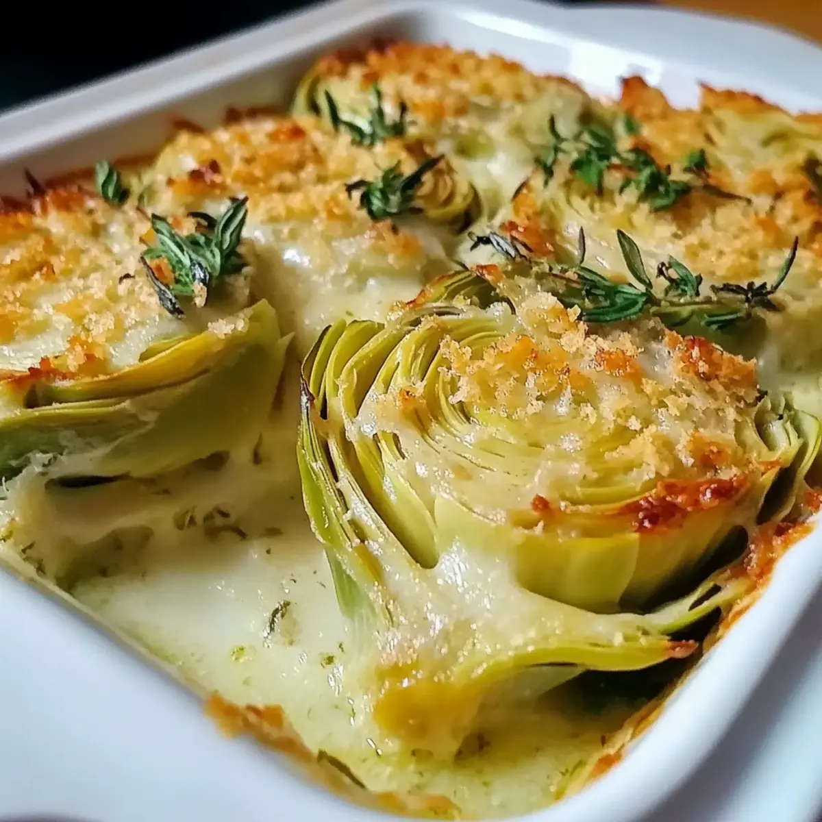 Artichoke Hearts Gratin
