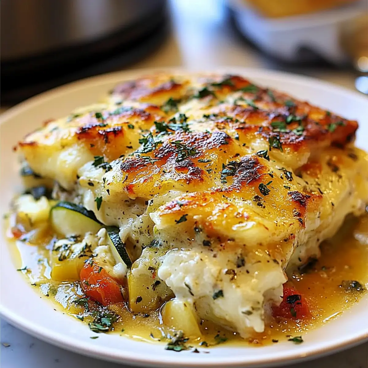 Golden Seared Cod with Herb Butter Sauce