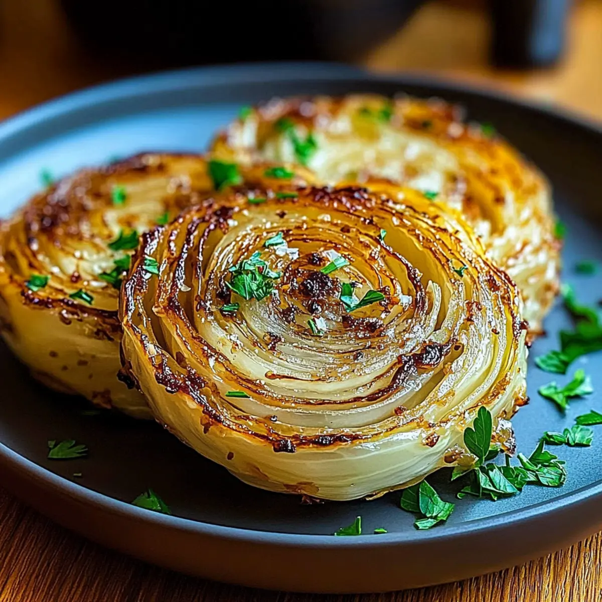 Roasted Garlic Cabbage Steak