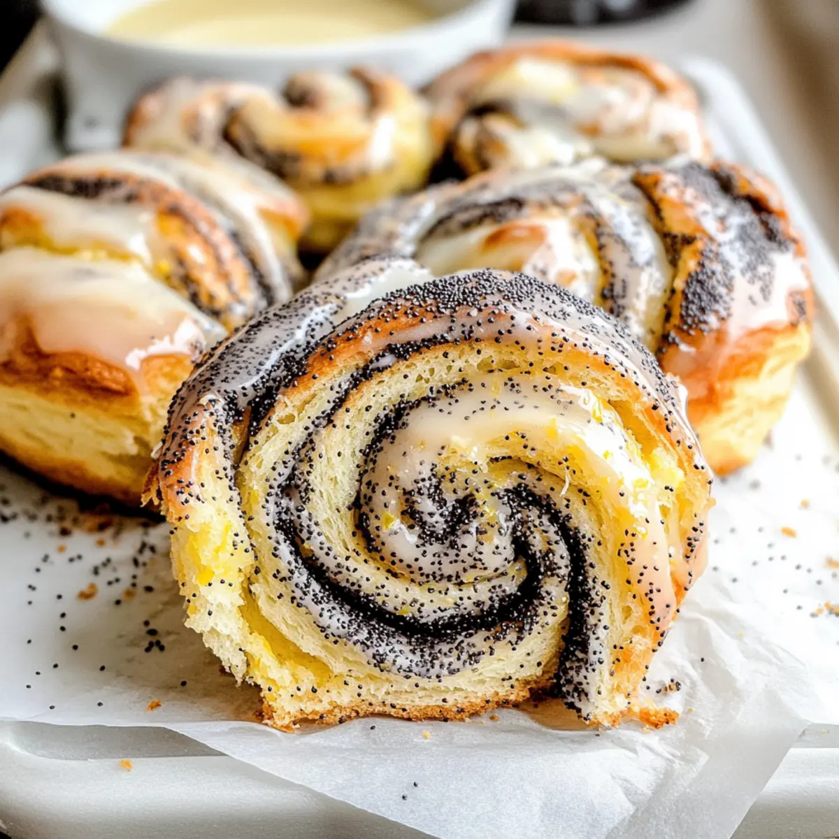 Lemon Mohn Franzbrötchen