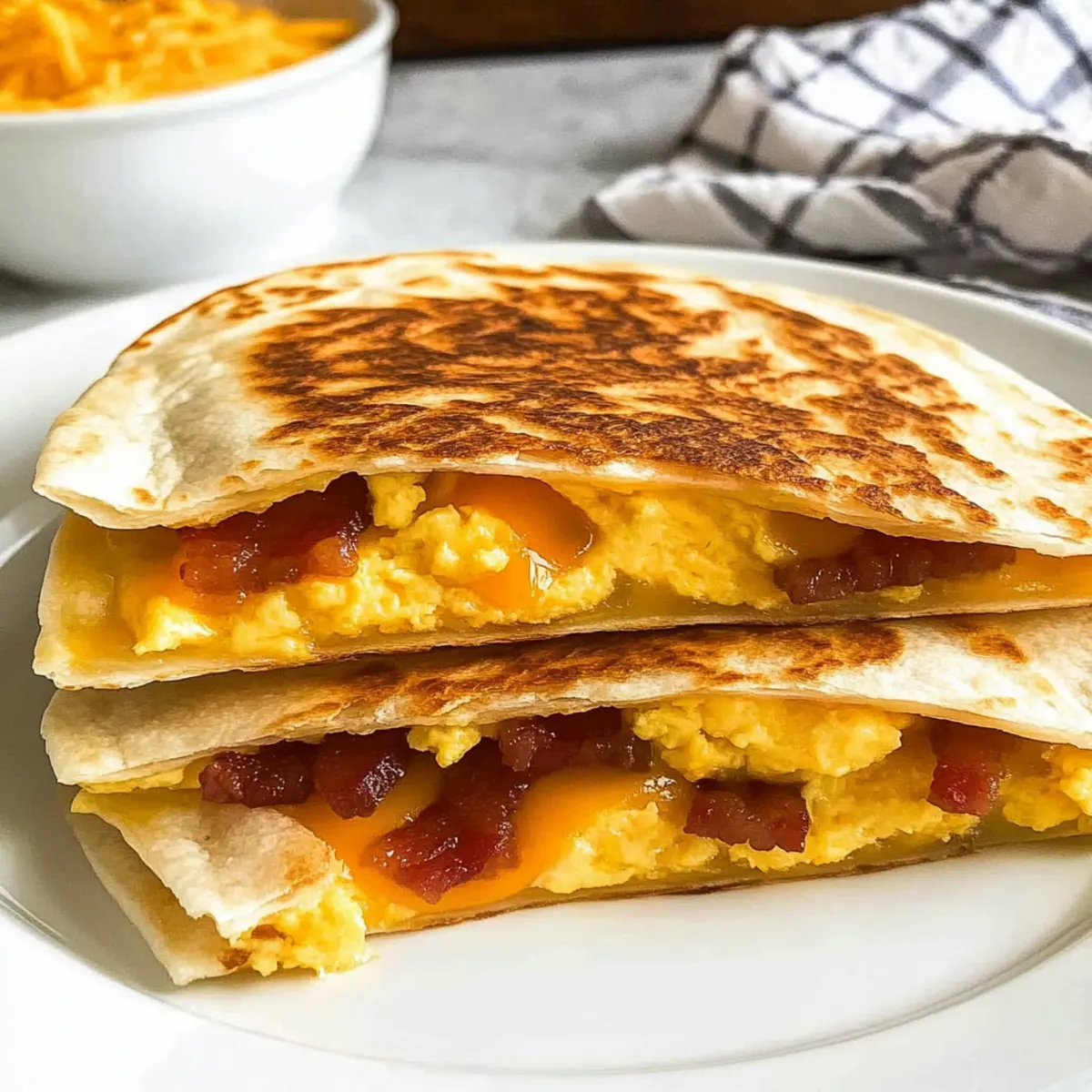 Bacon Egg and Cheese Quesadillas