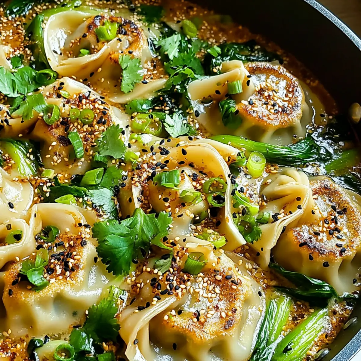 One Pan Dumpling Dinner