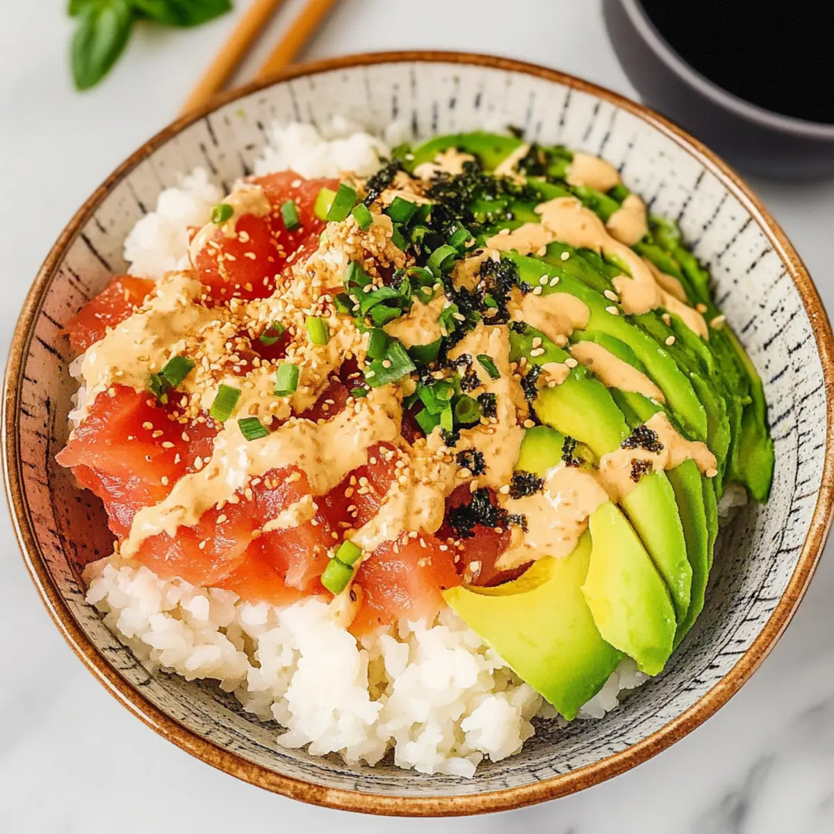 Canned Tuna Sushi Bowl