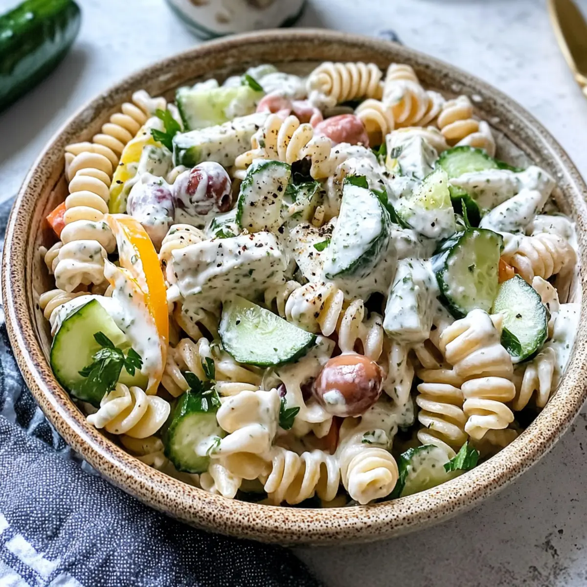 Tzatziki Pasta Salad Recipe