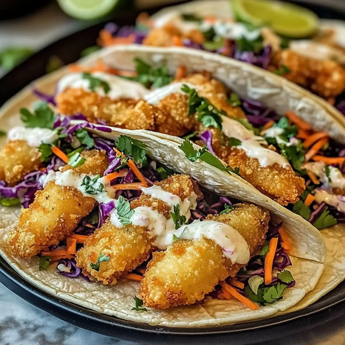 Fish Tacos Slaw Lime