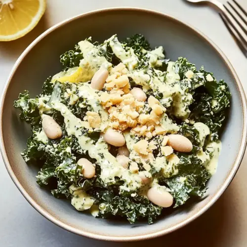 Tahini White Bean Caesar Salad