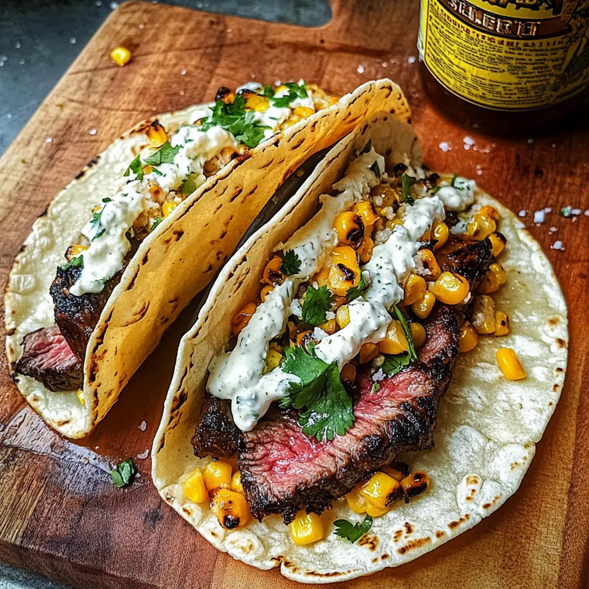 Grilled Elote Steak Tacos
