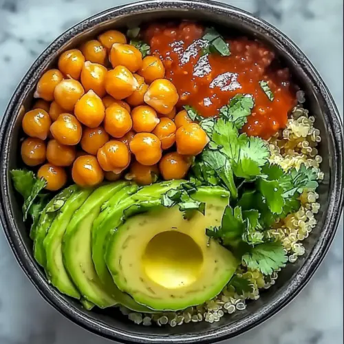 Spicy Chickpea Avocado Bowl