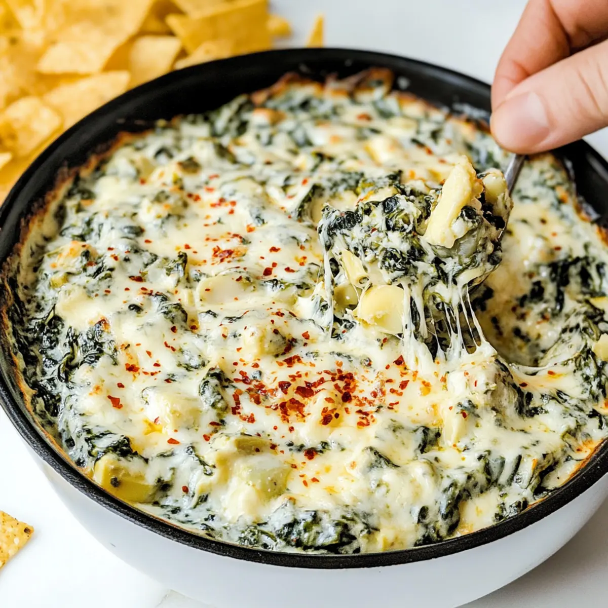 Cheesy Spinach Artichoke Dip