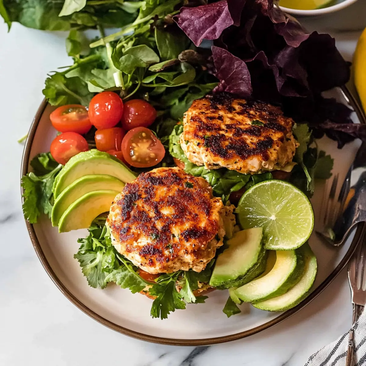Chili Lime Chicken Burgers