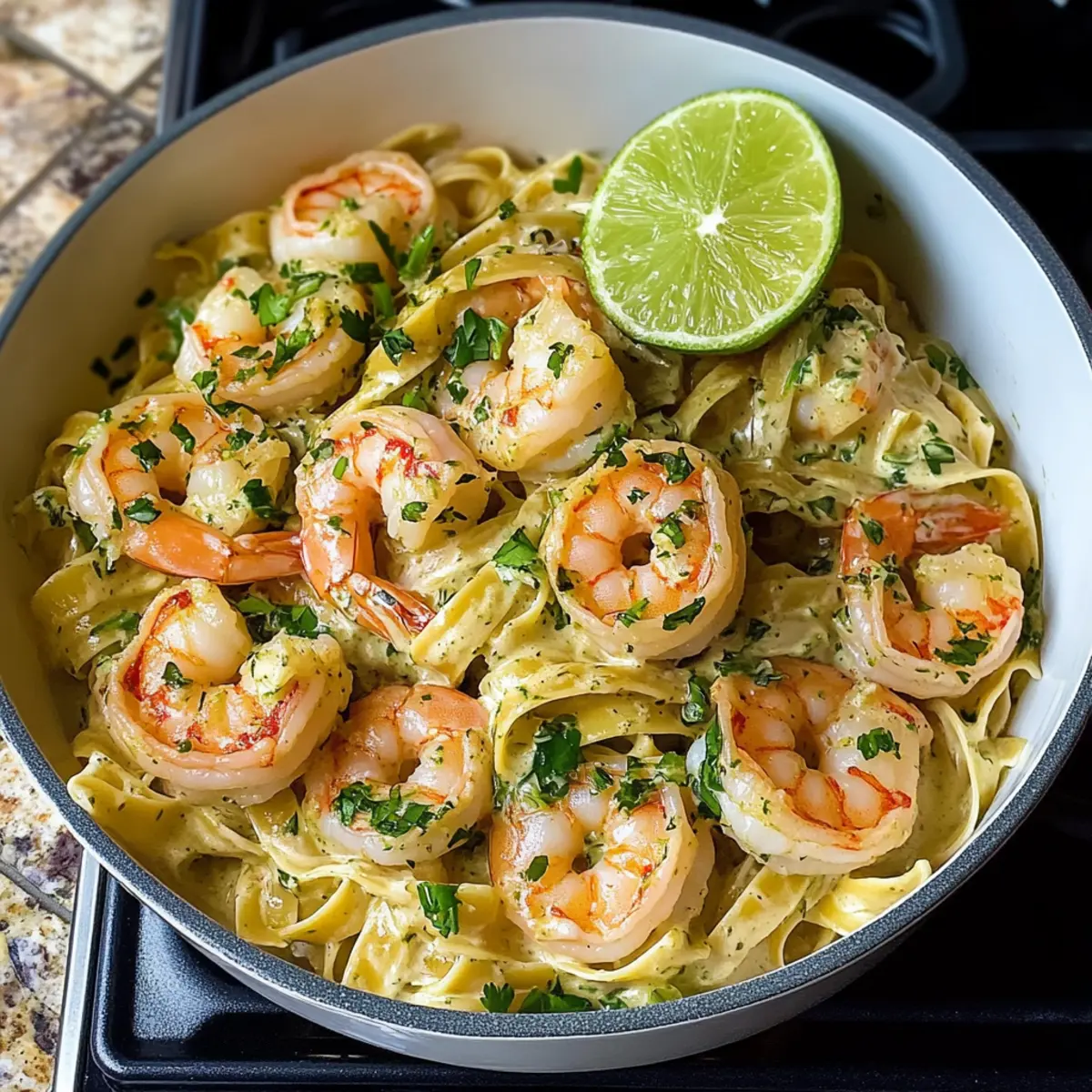 Cilantro Lime Shrimp Pasta