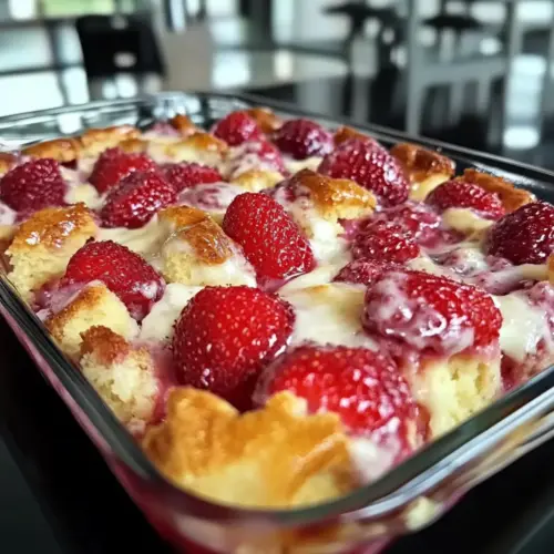 Strawberry Cream Cheese Cobbler
