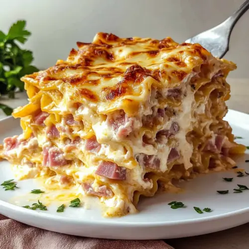 Creamy Ham and Cheese Lasagna
