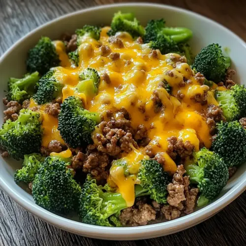 Keto Hamburger Broccoli Skillet